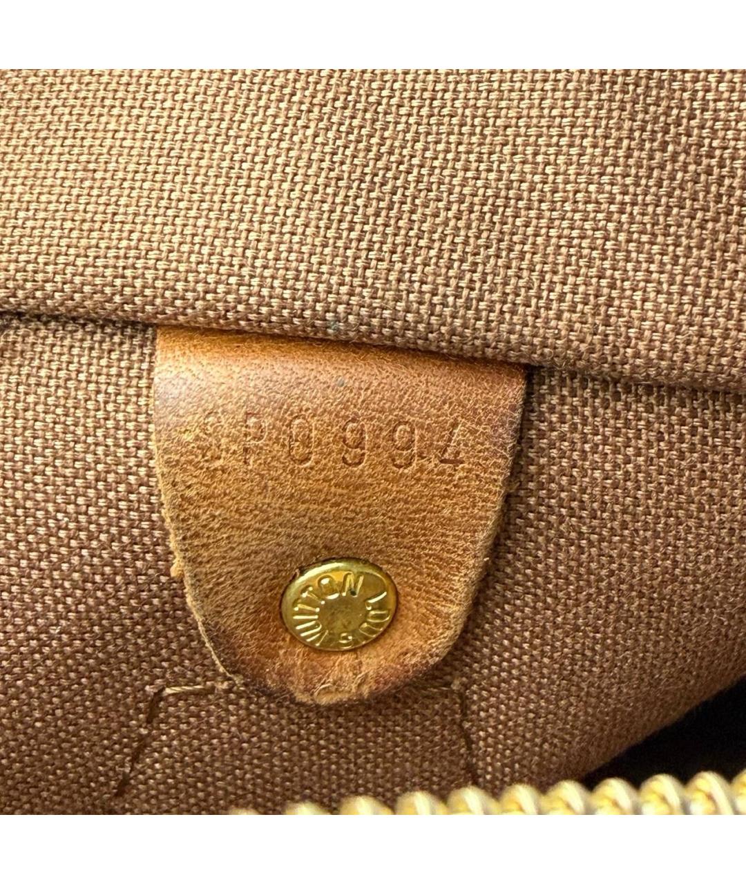 LOUIS VUITTON Коричневая кожаная сумка с короткими ручками, фото 6