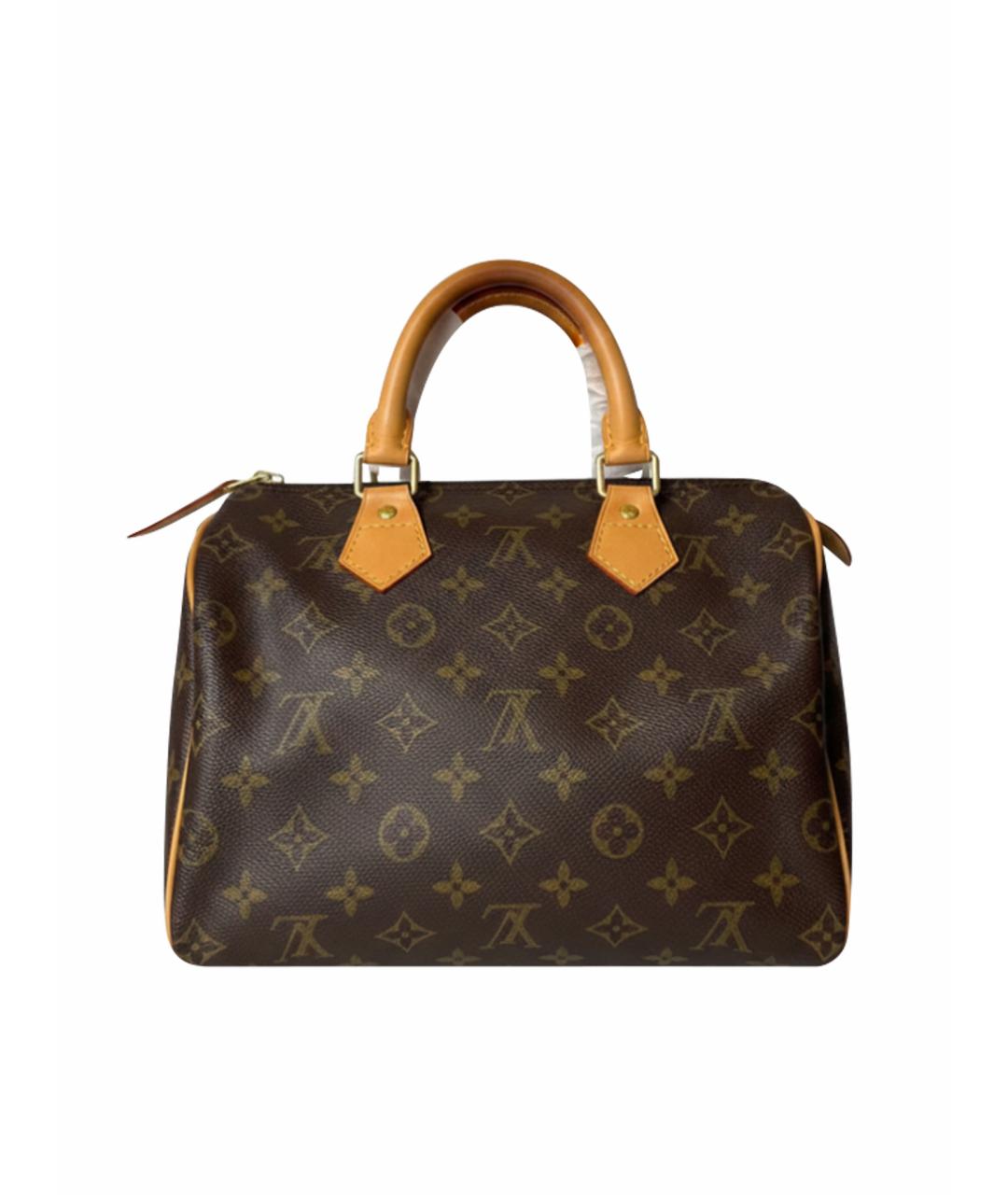 LOUIS VUITTON Коричневая кожаная сумка с короткими ручками, фото 1