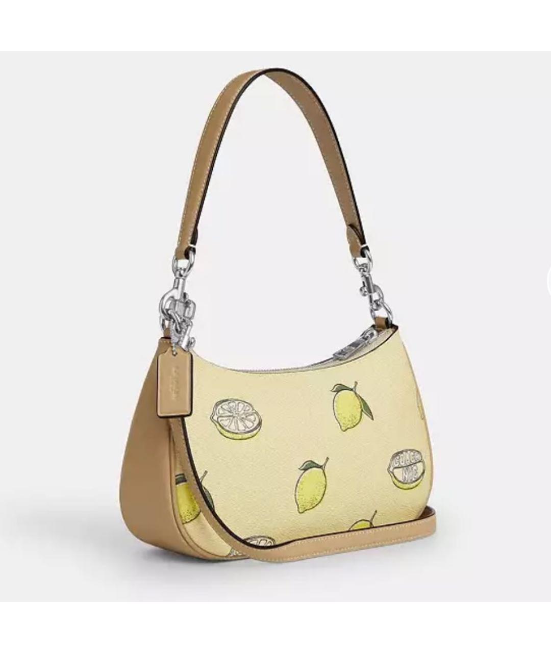 COACH Желтая сумка через плечо, фото 2