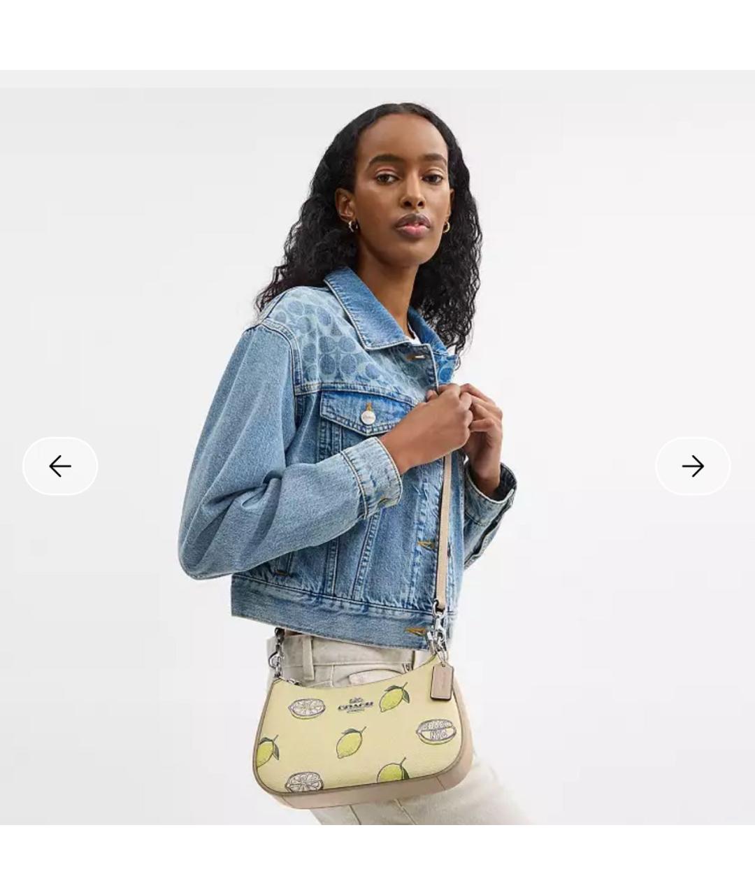 COACH Желтая сумка через плечо, фото 6