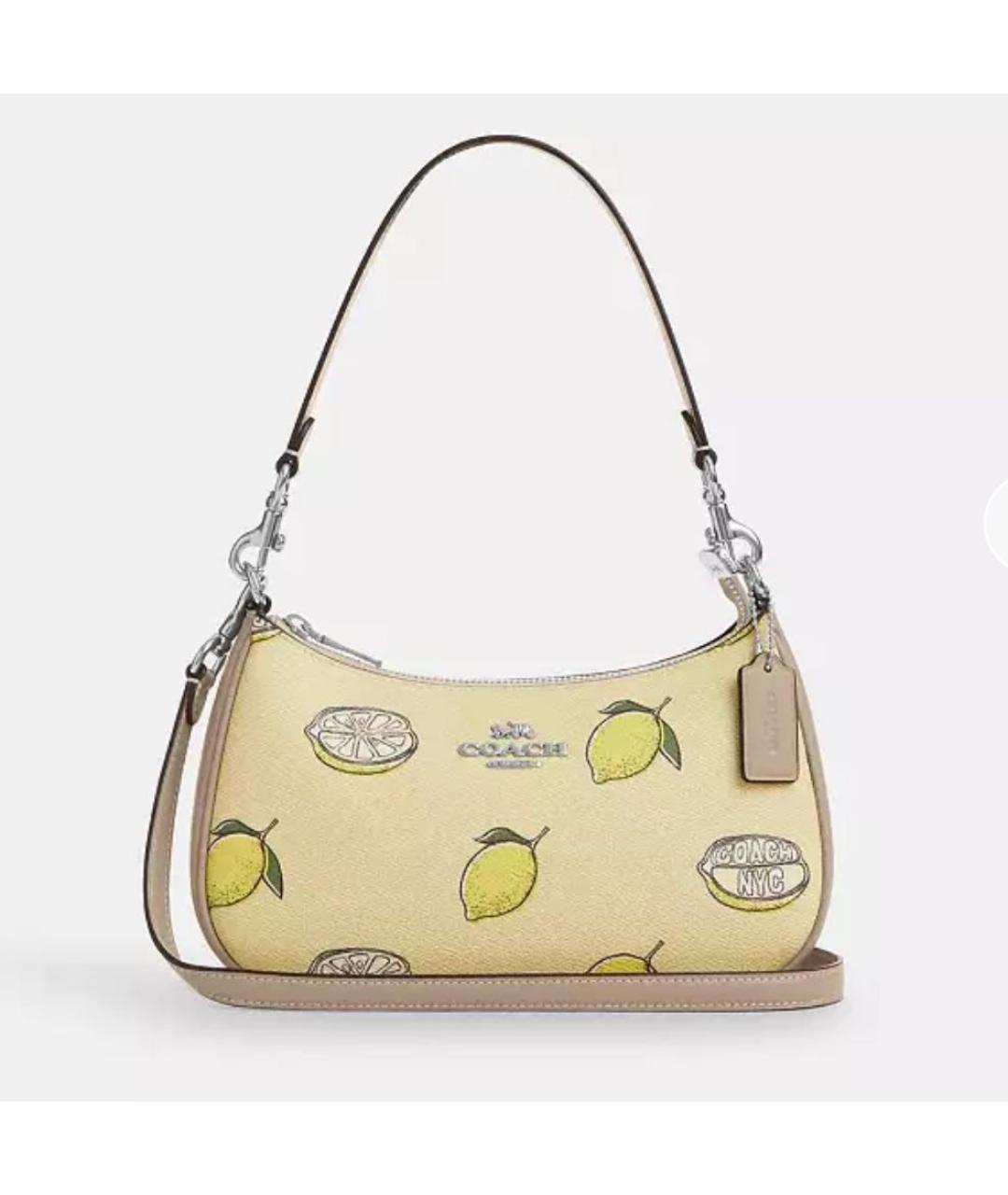 COACH Желтая сумка через плечо, фото 7