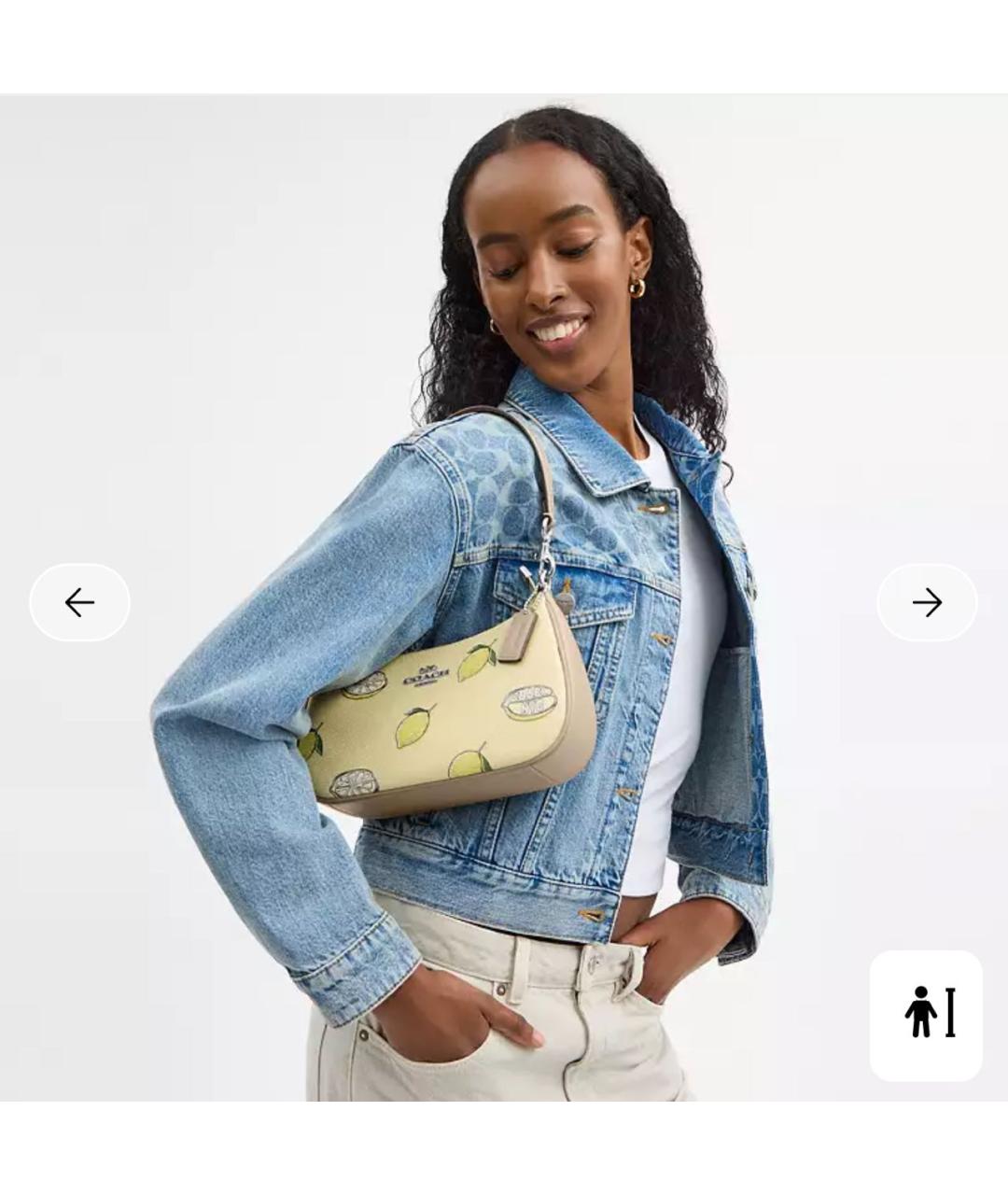 COACH Желтая сумка через плечо, фото 5