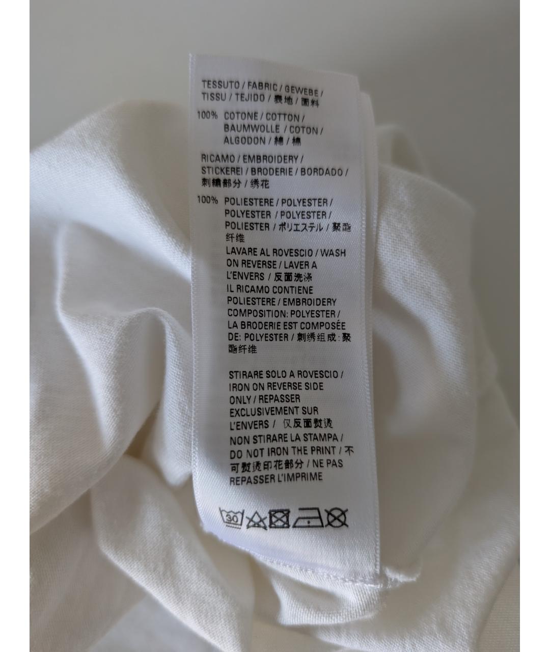 BALENCIAGA Белая хлопковая футболка, фото 8