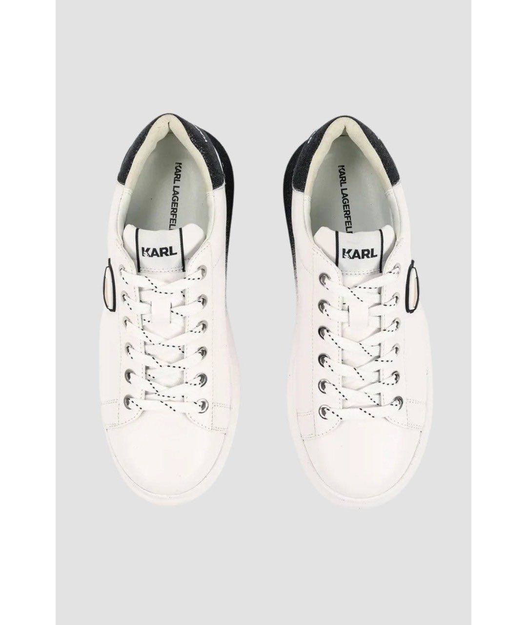 KARL LAGERFELD Белые кожаные кеды, фото 3