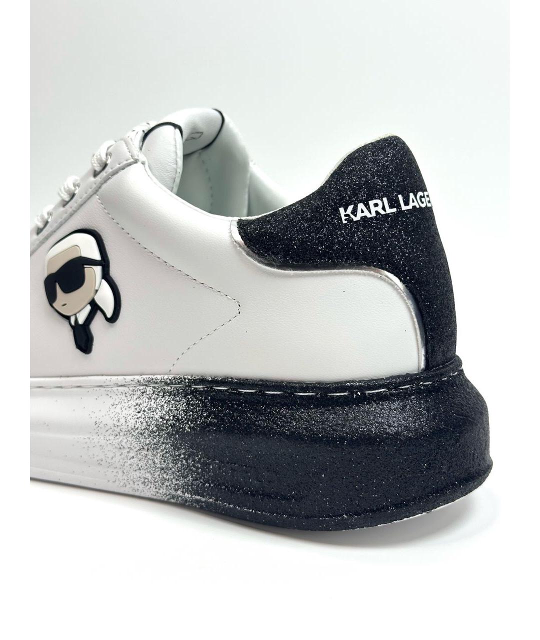KARL LAGERFELD Белые кожаные кеды, фото 6