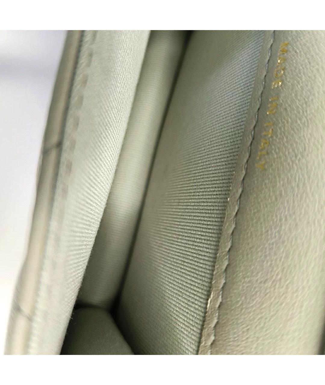 CHANEL Серая кожаная сумка через плечо, фото 7