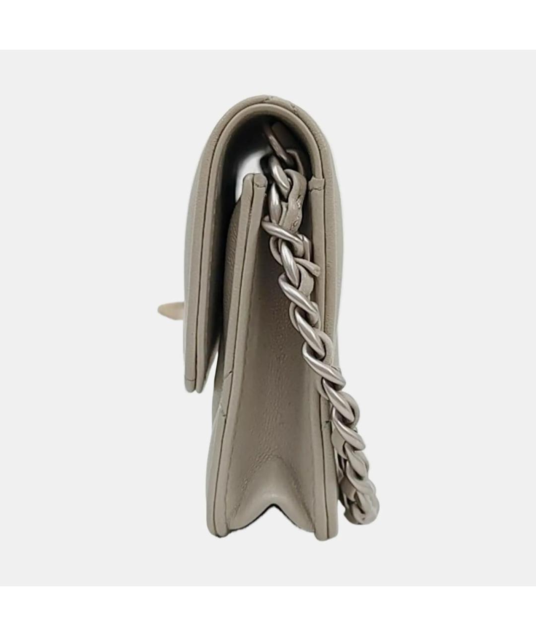 CHANEL Серая кожаная сумка через плечо, фото 2