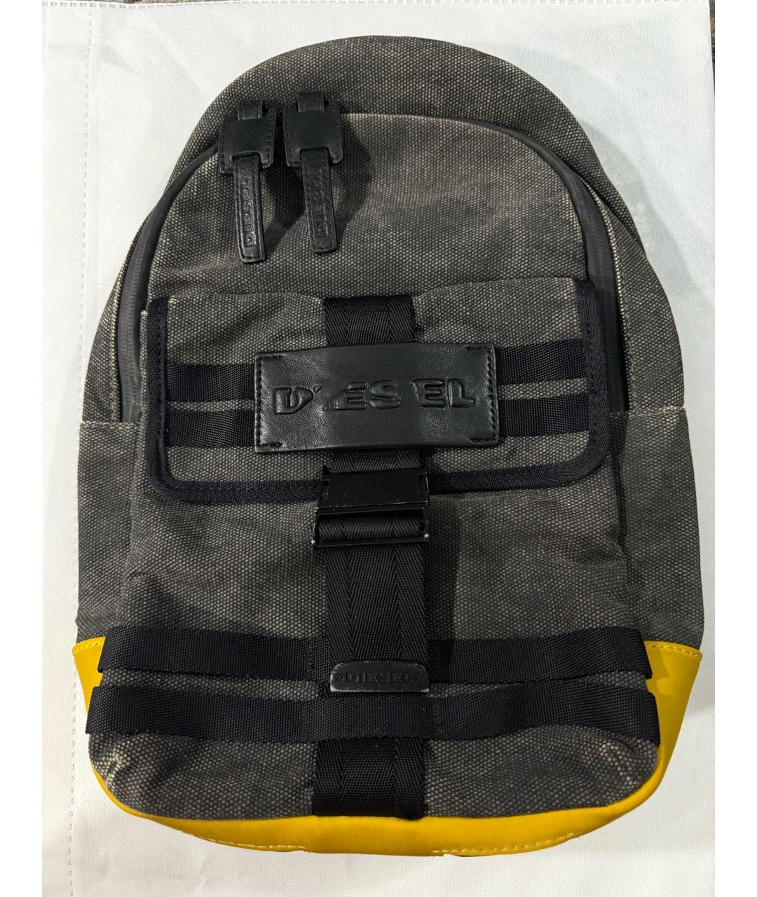 DIESEL Серый хлопковый рюкзак, фото 9