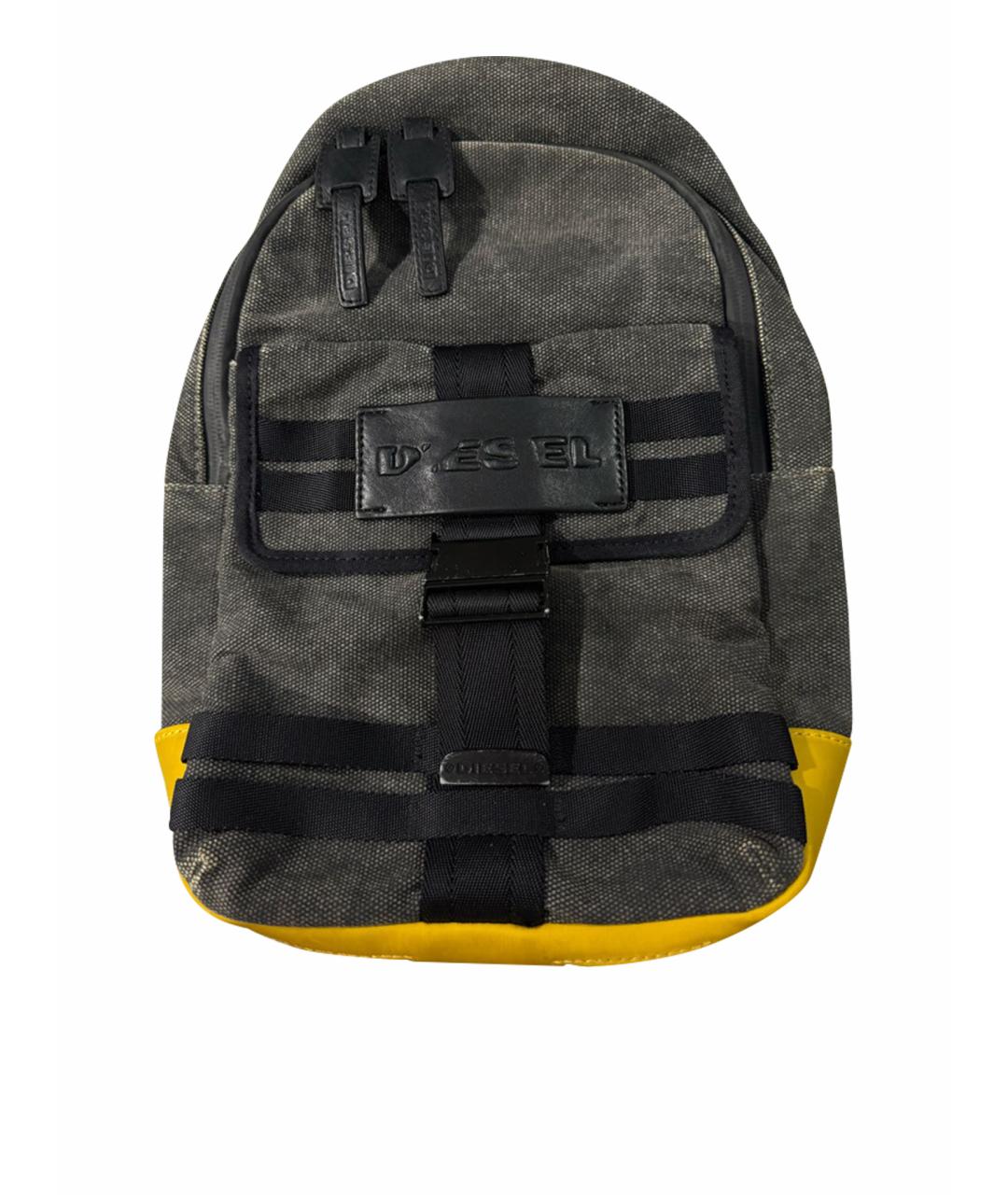 DIESEL Серый хлопковый рюкзак, фото 1