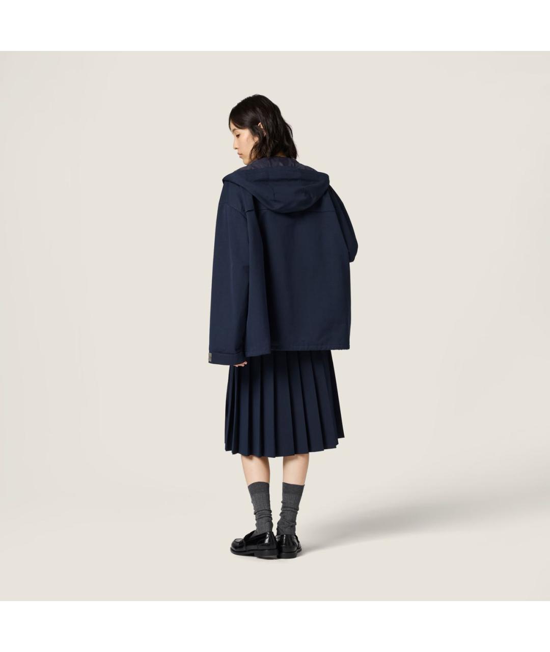 MIU MIU Темно-синяя хлопковая куртка, фото 3