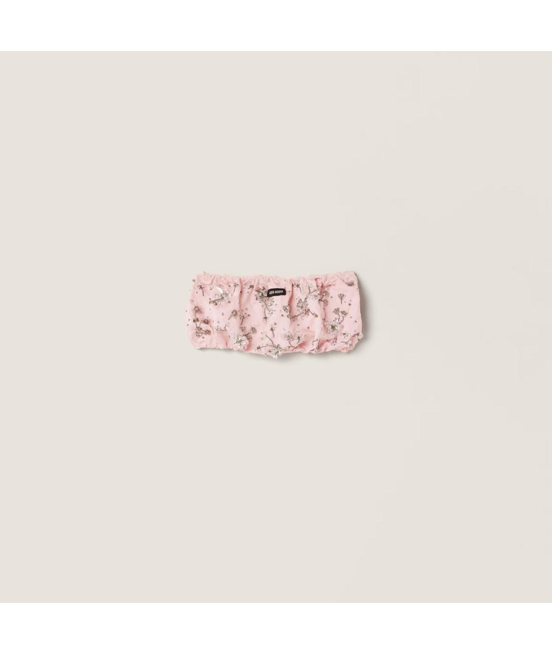 MIU MIU Розовая хлопковая майка, фото 5