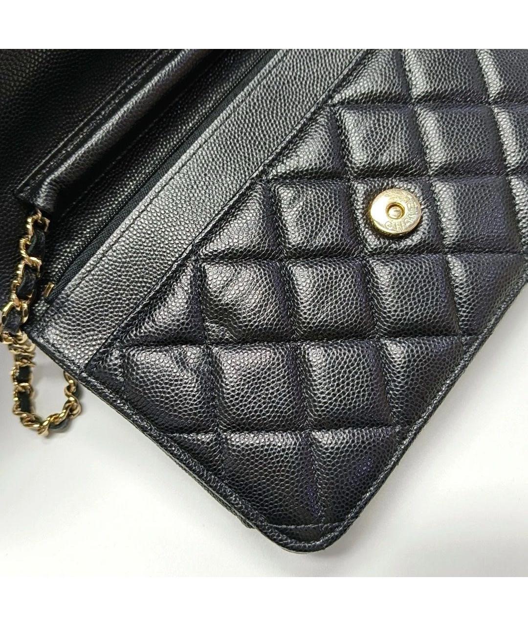CHANEL Черная кожаная сумка через плечо, фото 6