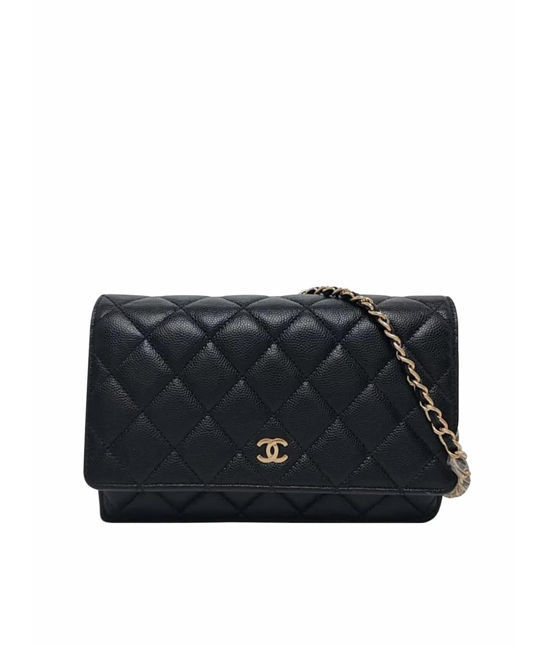 CHANEL Черная кожаная сумка через плечо, фото 1