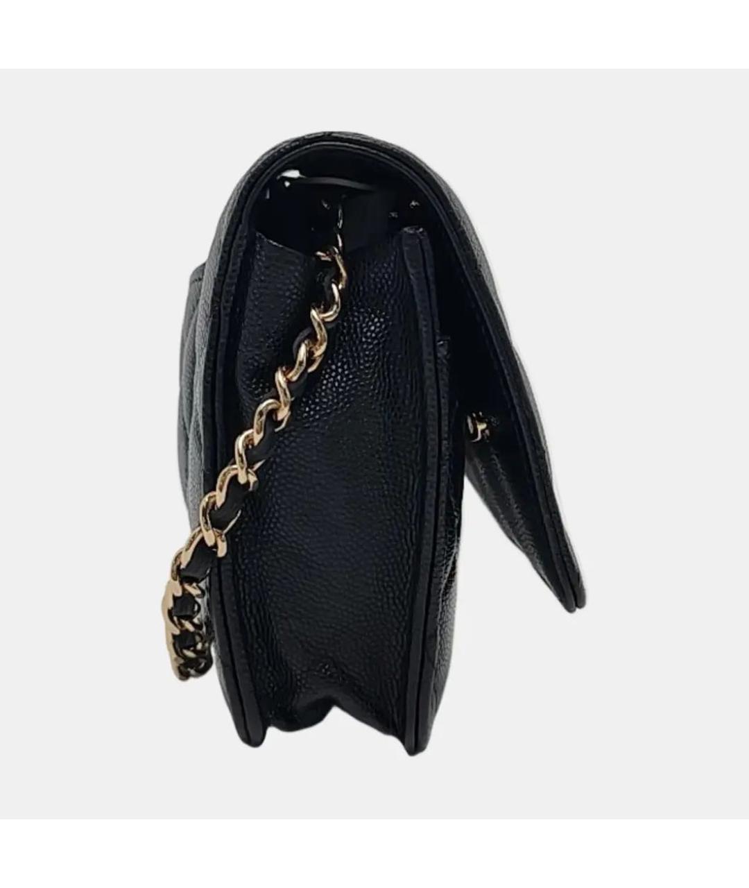 CHANEL Черная кожаная сумка через плечо, фото 3