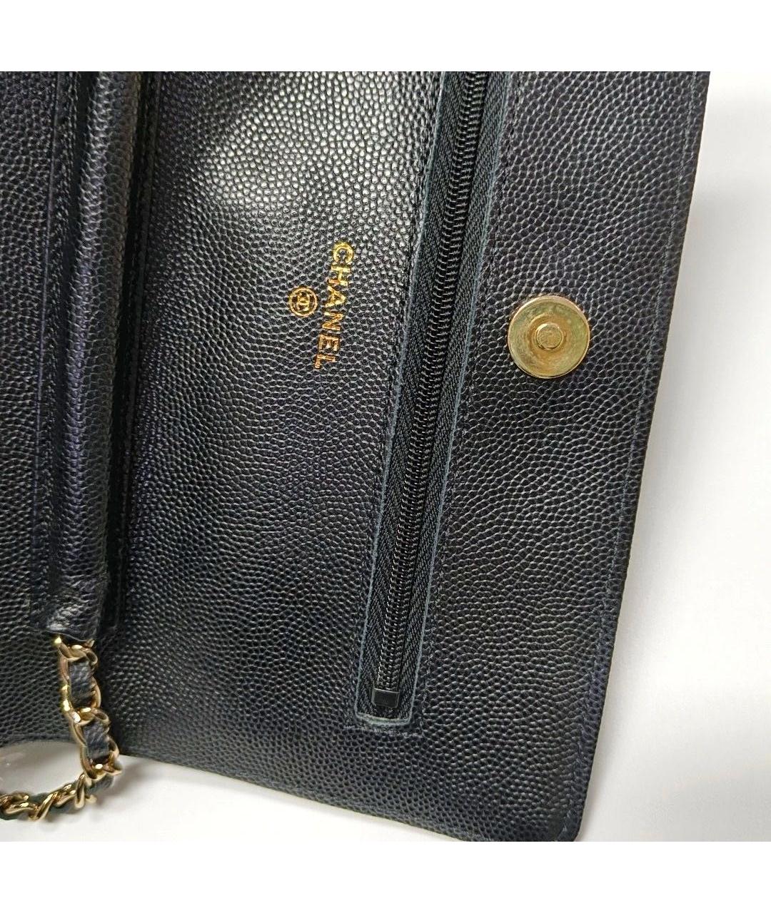 CHANEL Черная кожаная сумка через плечо, фото 5
