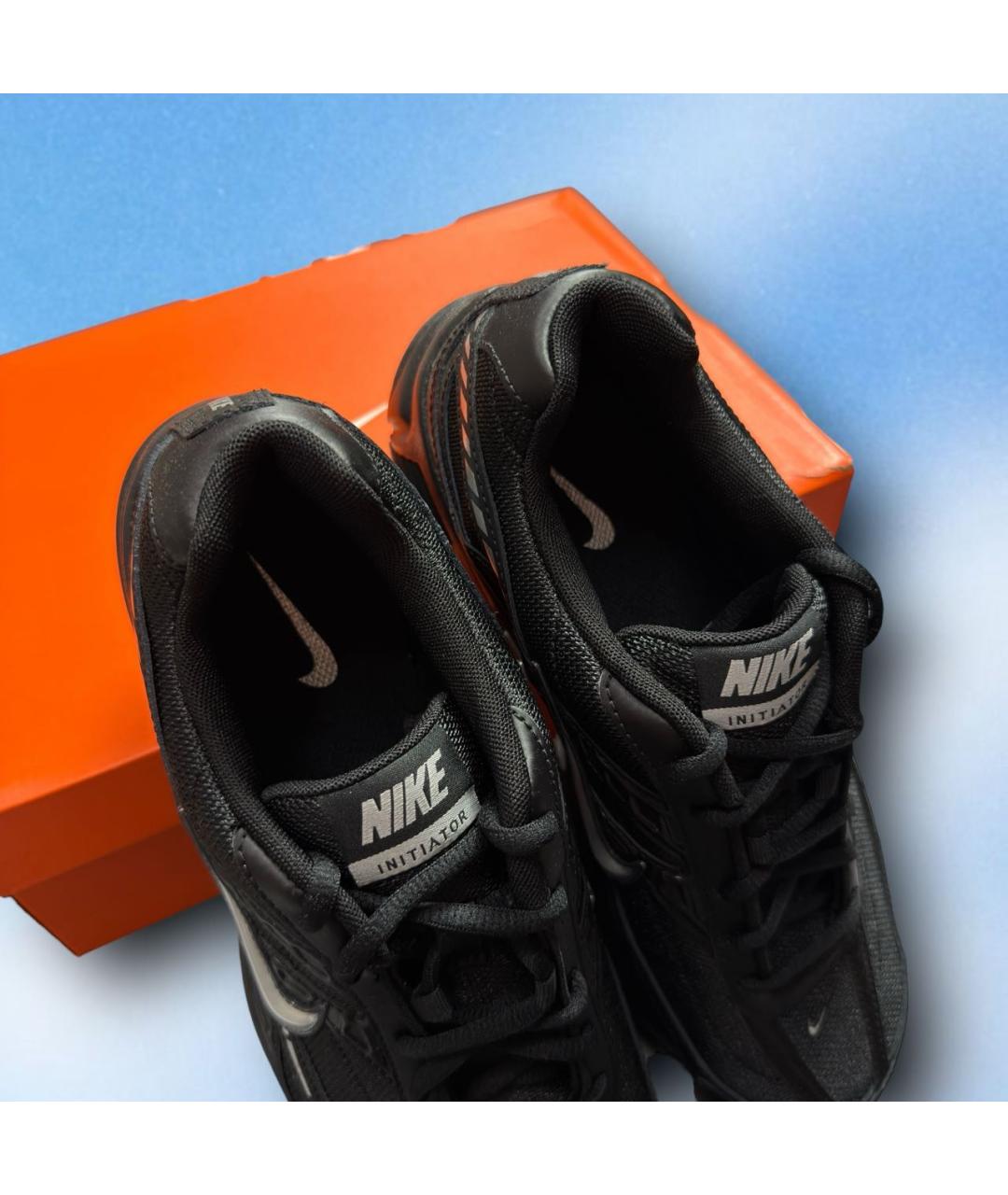 NIKE Черные текстильные низкие кроссовки / кеды, фото 3