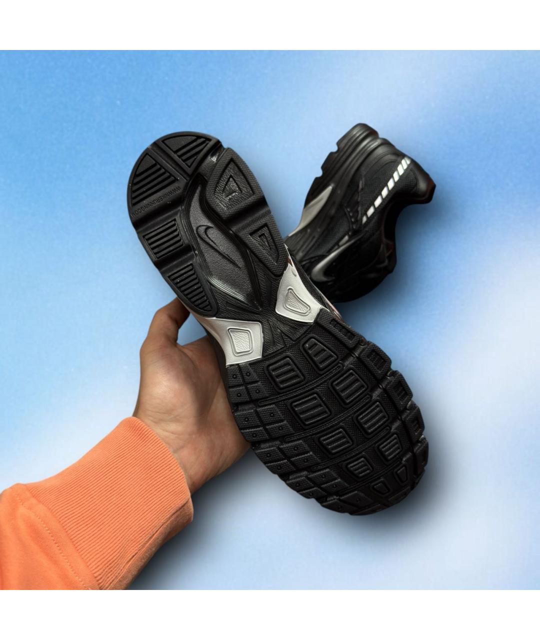 NIKE Черные текстильные низкие кроссовки / кеды, фото 5