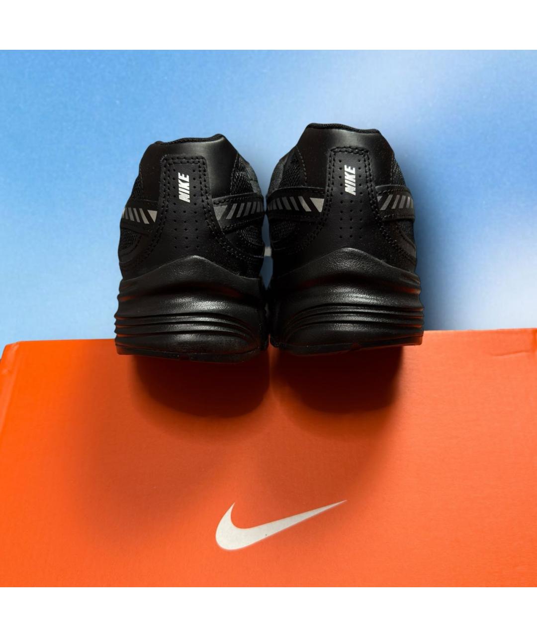 NIKE Черные текстильные низкие кроссовки / кеды, фото 4