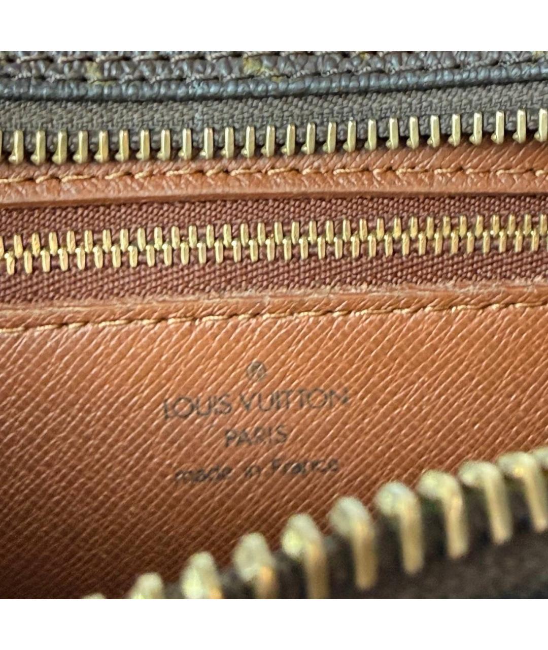 LOUIS VUITTON Коричневая кожаная сумка через плечо, фото 5