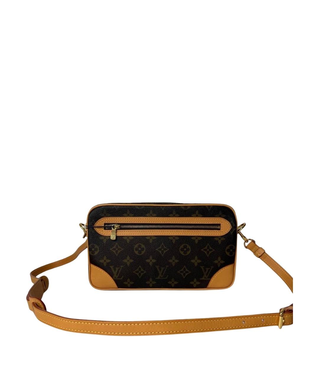 LOUIS VUITTON Коричневая кожаная сумка через плечо, фото 1