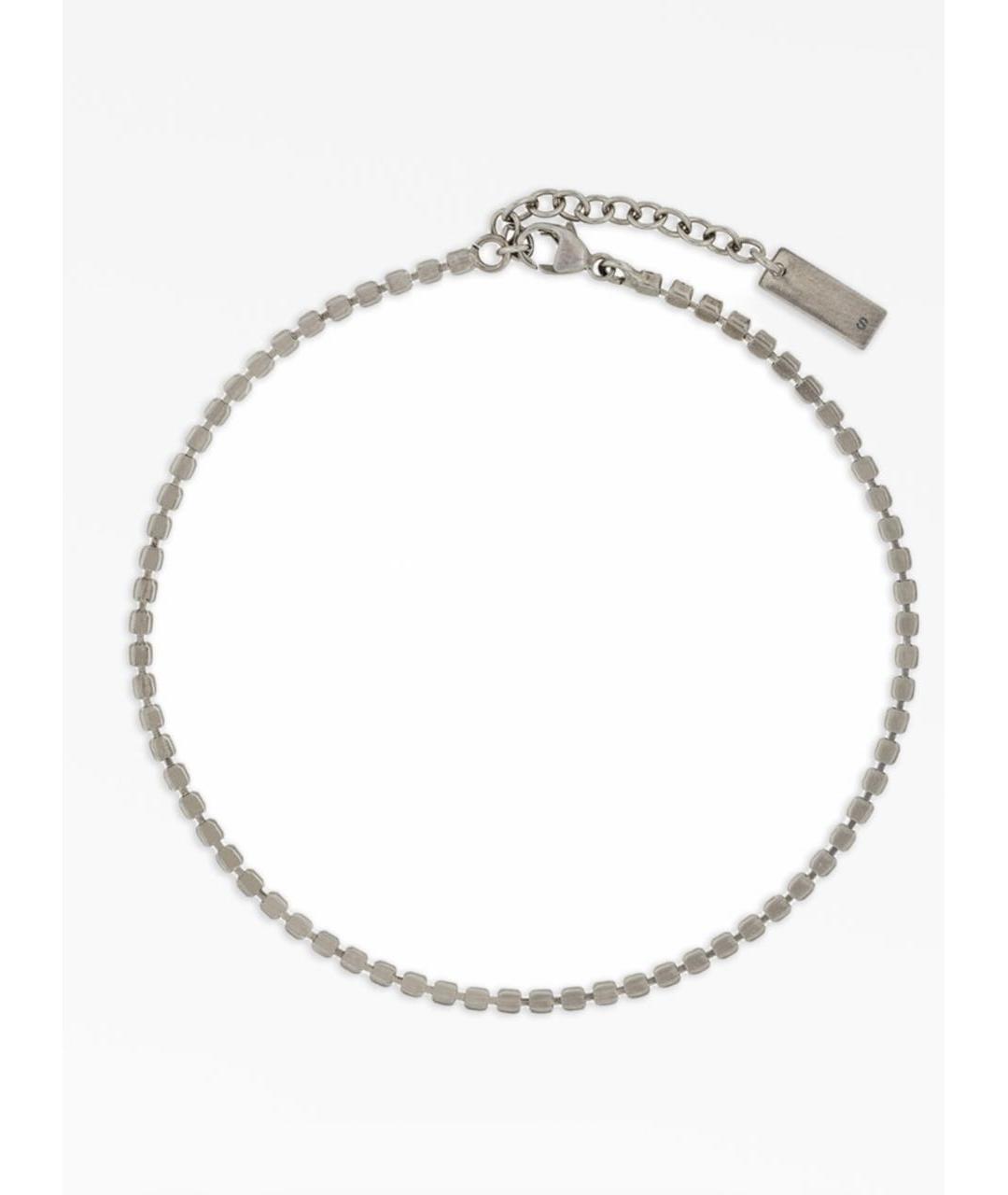 SAINT LAURENT Серебрянный латунный браслет, фото 2