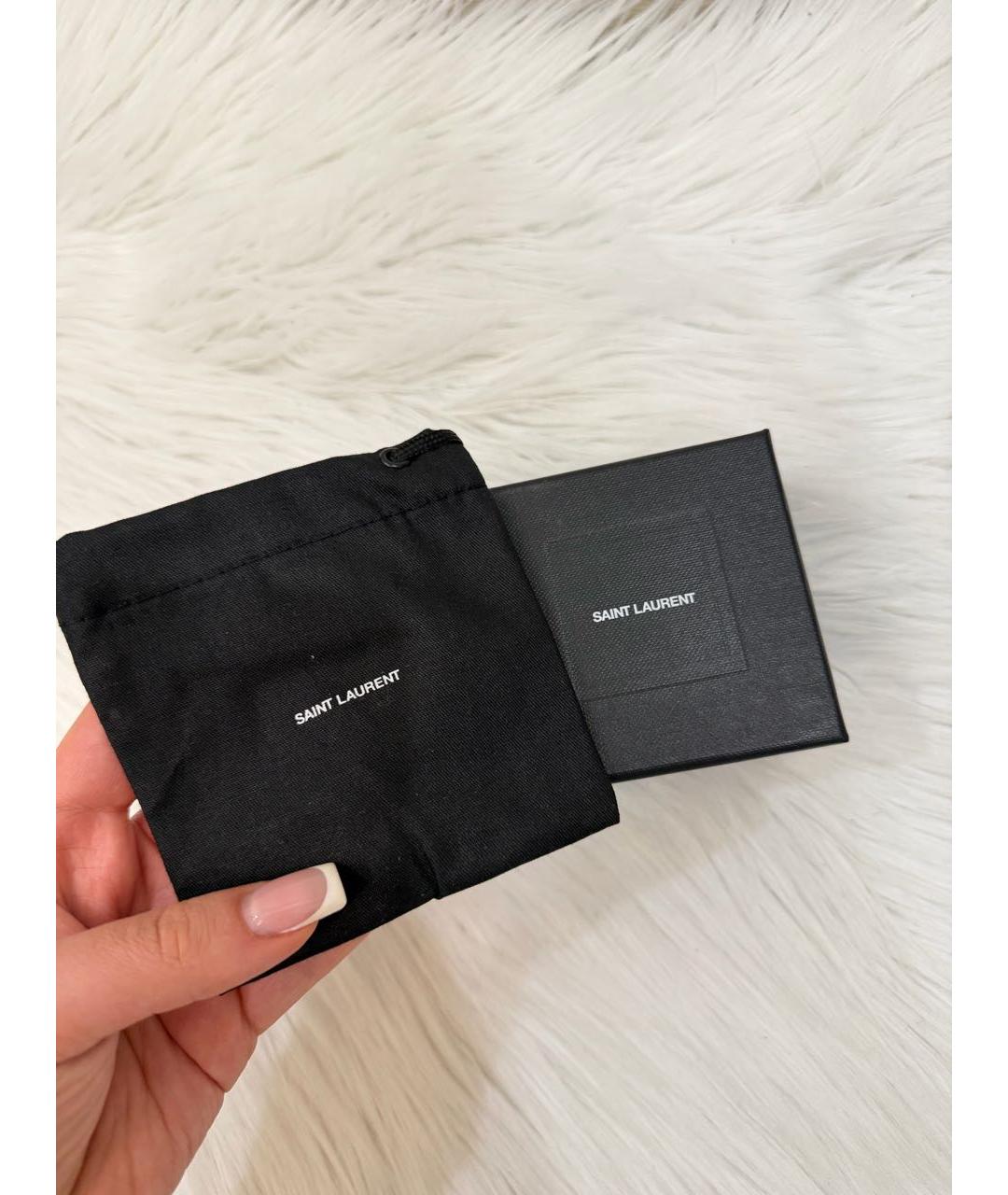 SAINT LAURENT Серебрянный латунный браслет, фото 3