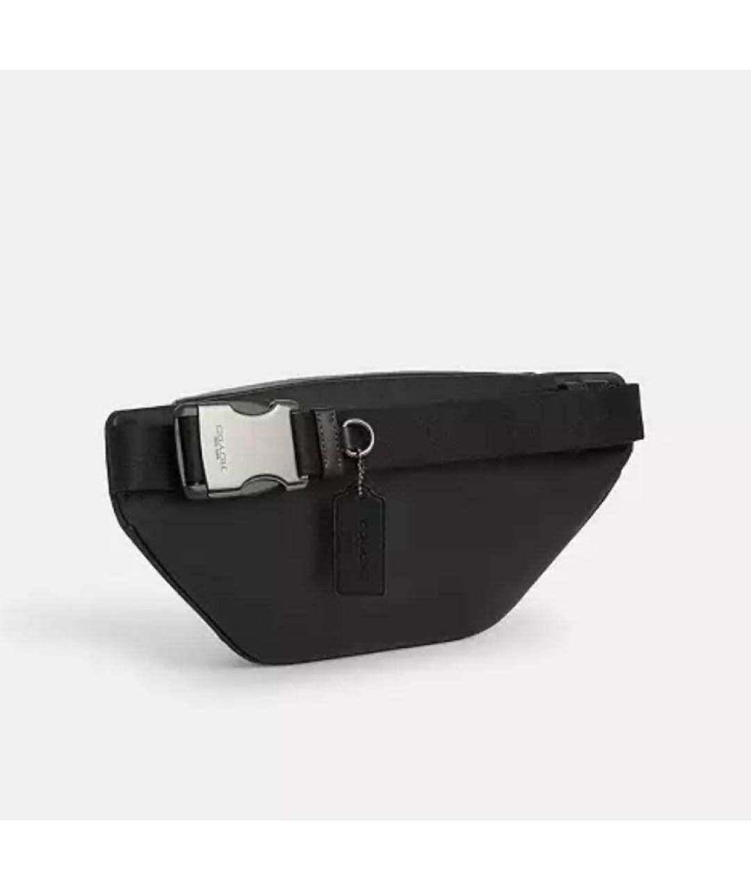 COACH Черная кожаная поясная сумка, фото 2