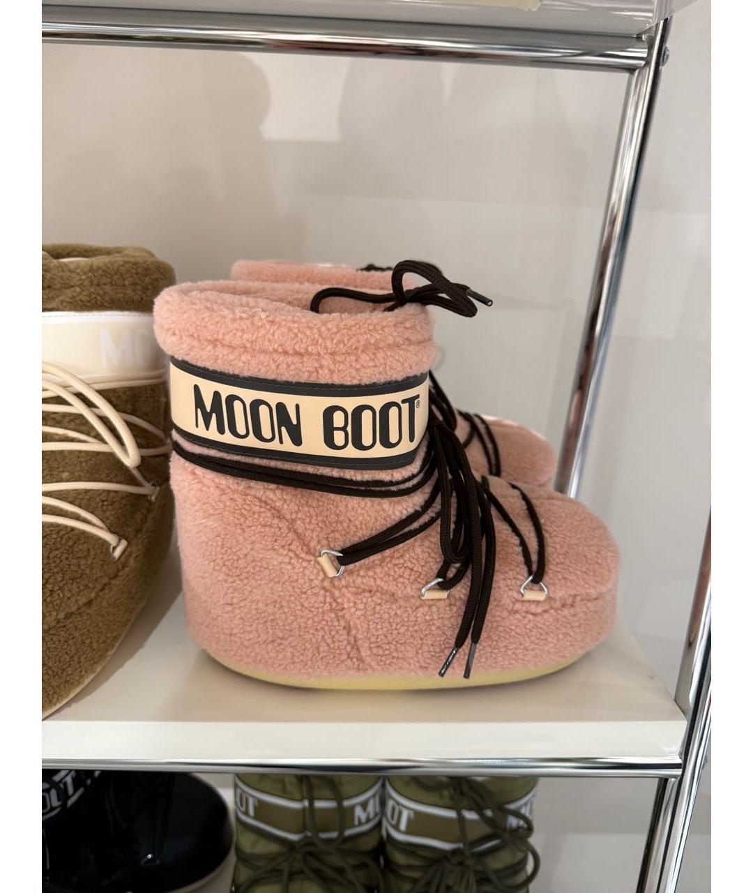 MOON BOOT Розовые полусапоги, фото 4