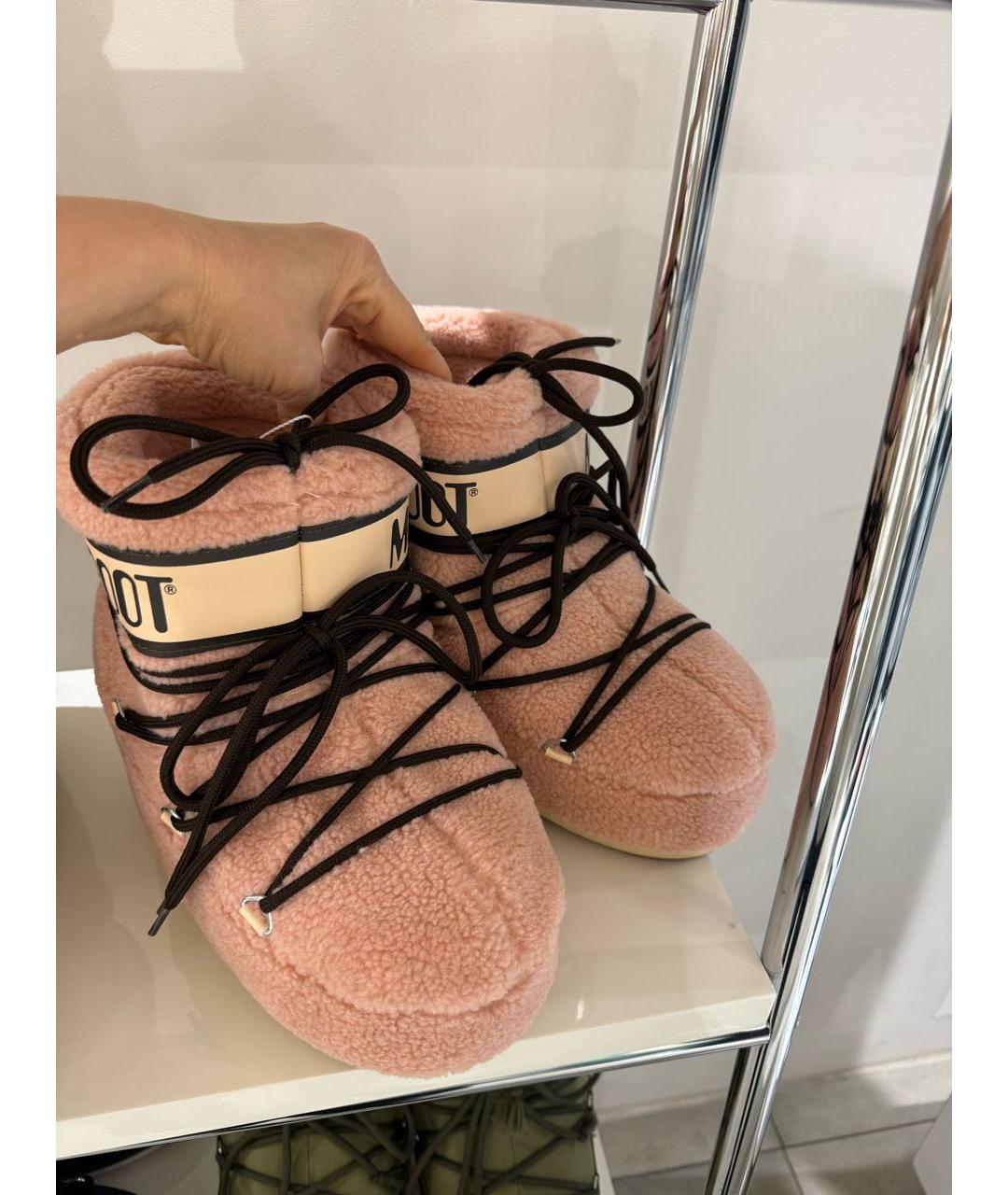 MOON BOOT Розовые полусапоги, фото 2