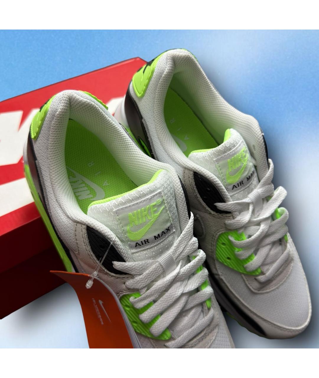 NIKE Белые текстильные низкие кроссовки / кеды, фото 4