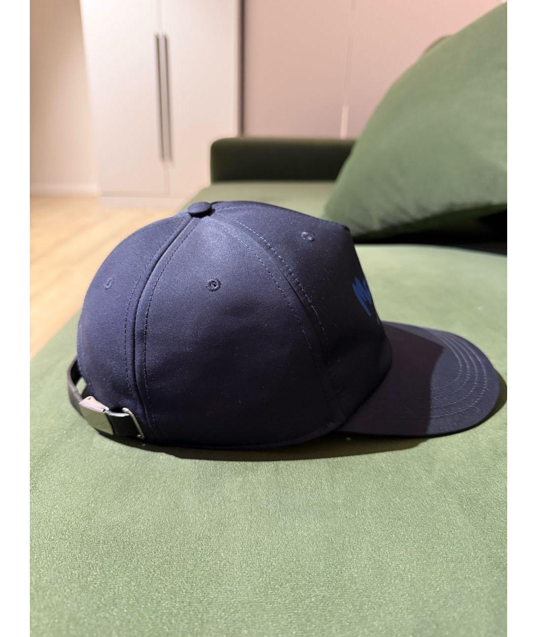 ALEXANDER MCQUEEN Темно-синяя хлопковая кепка/бейсболка, фото 2