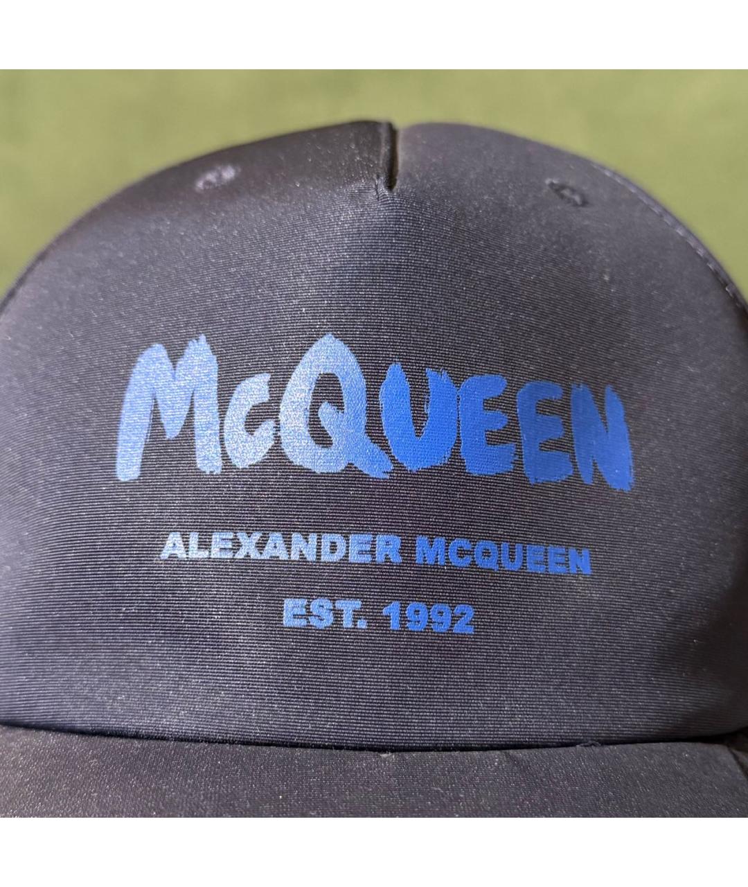 ALEXANDER MCQUEEN Темно-синяя хлопковая кепка/бейсболка, фото 4