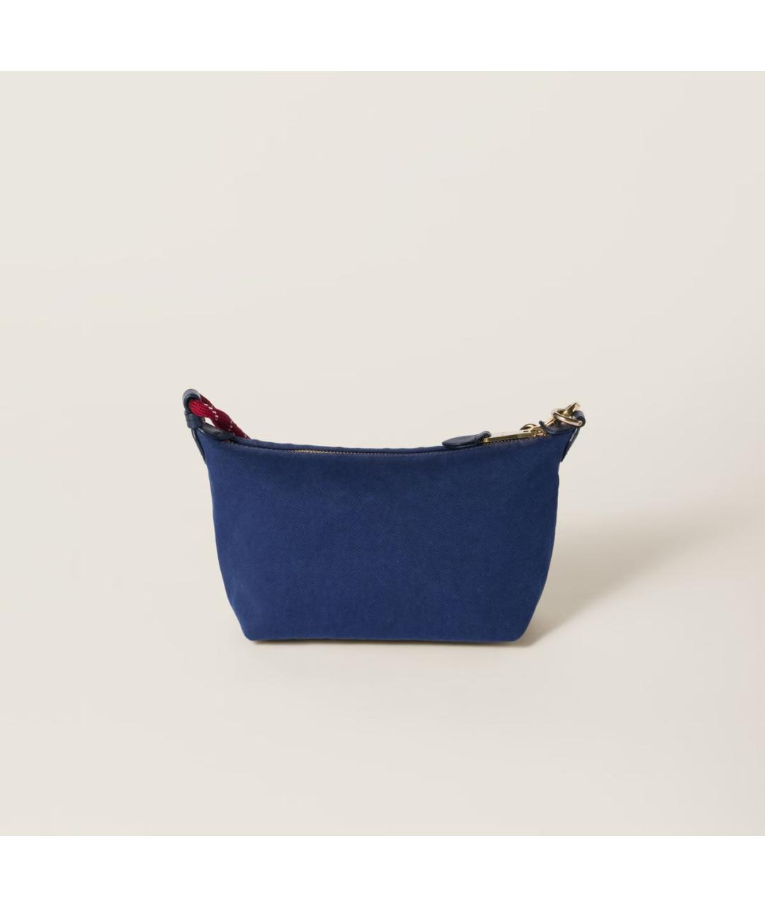 MIU MIU Темно-синяя сумка с короткими ручками, фото 4