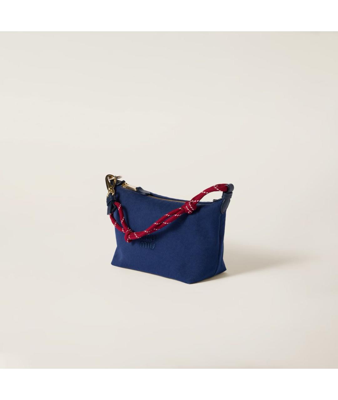 MIU MIU Темно-синяя сумка с короткими ручками, фото 3