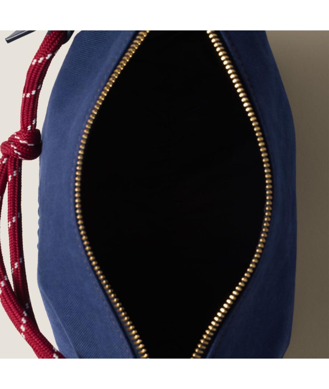 MIU MIU Темно-синяя сумка с короткими ручками, фото 5