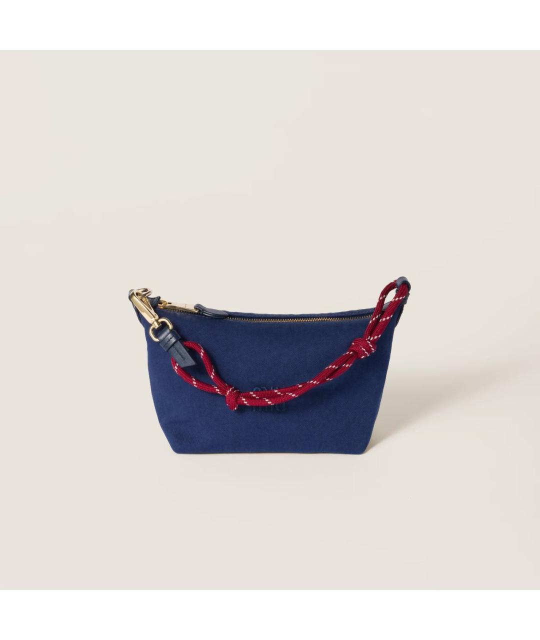 MIU MIU Темно-синяя сумка с короткими ручками, фото 6