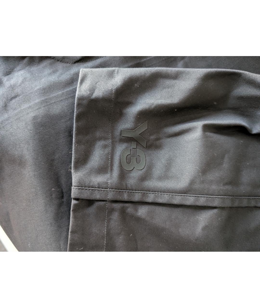 Y-3 Черный хлопковый тренч / плащ, фото 7