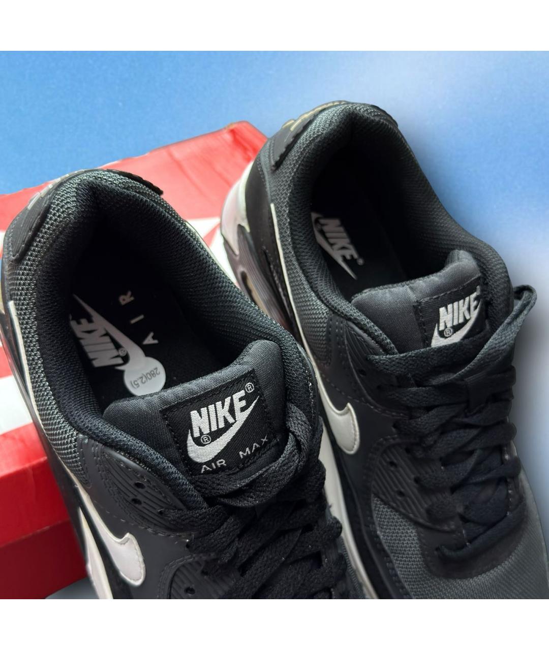 NIKE Черные текстильные низкие кроссовки / кеды, фото 3