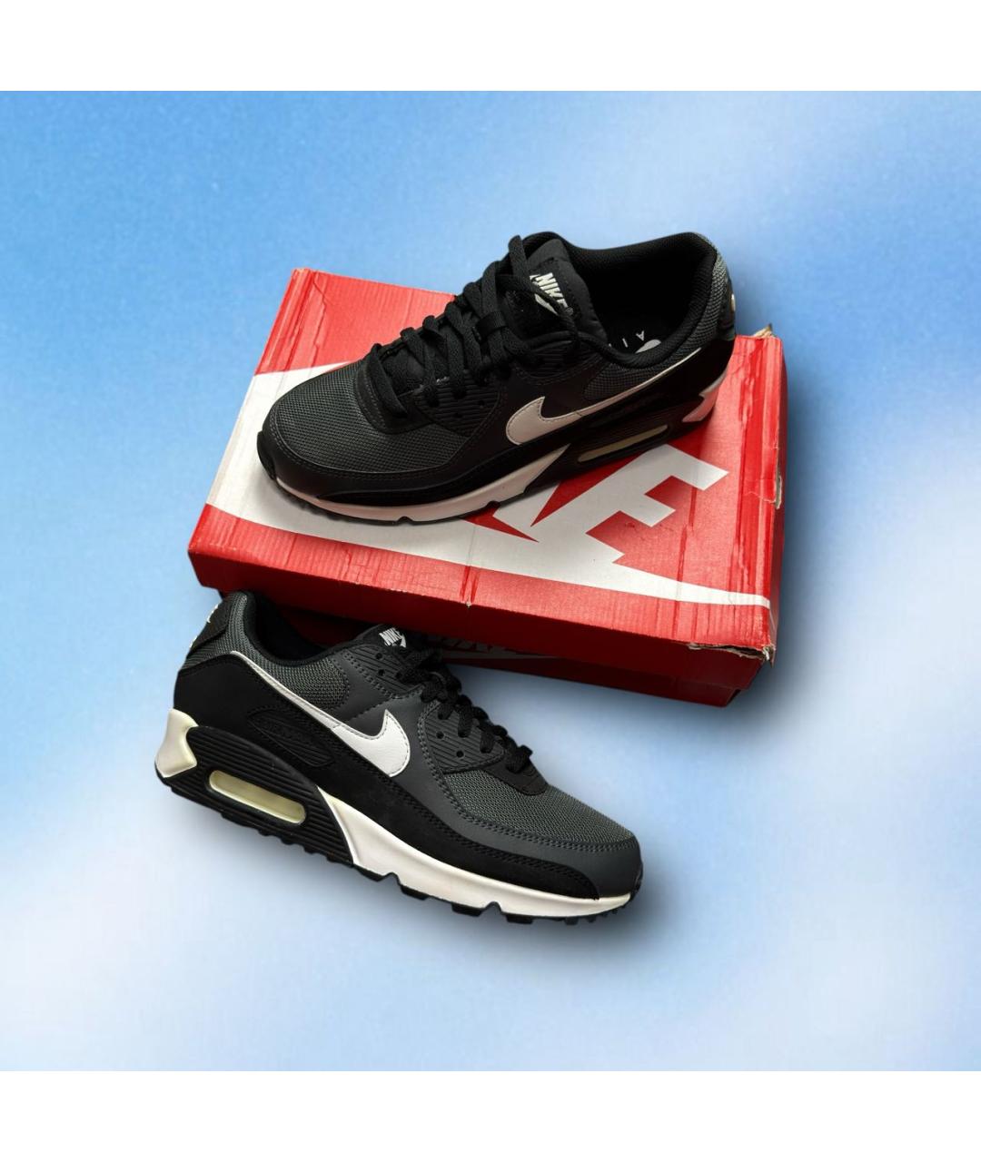 NIKE Черные текстильные низкие кроссовки / кеды, фото 2