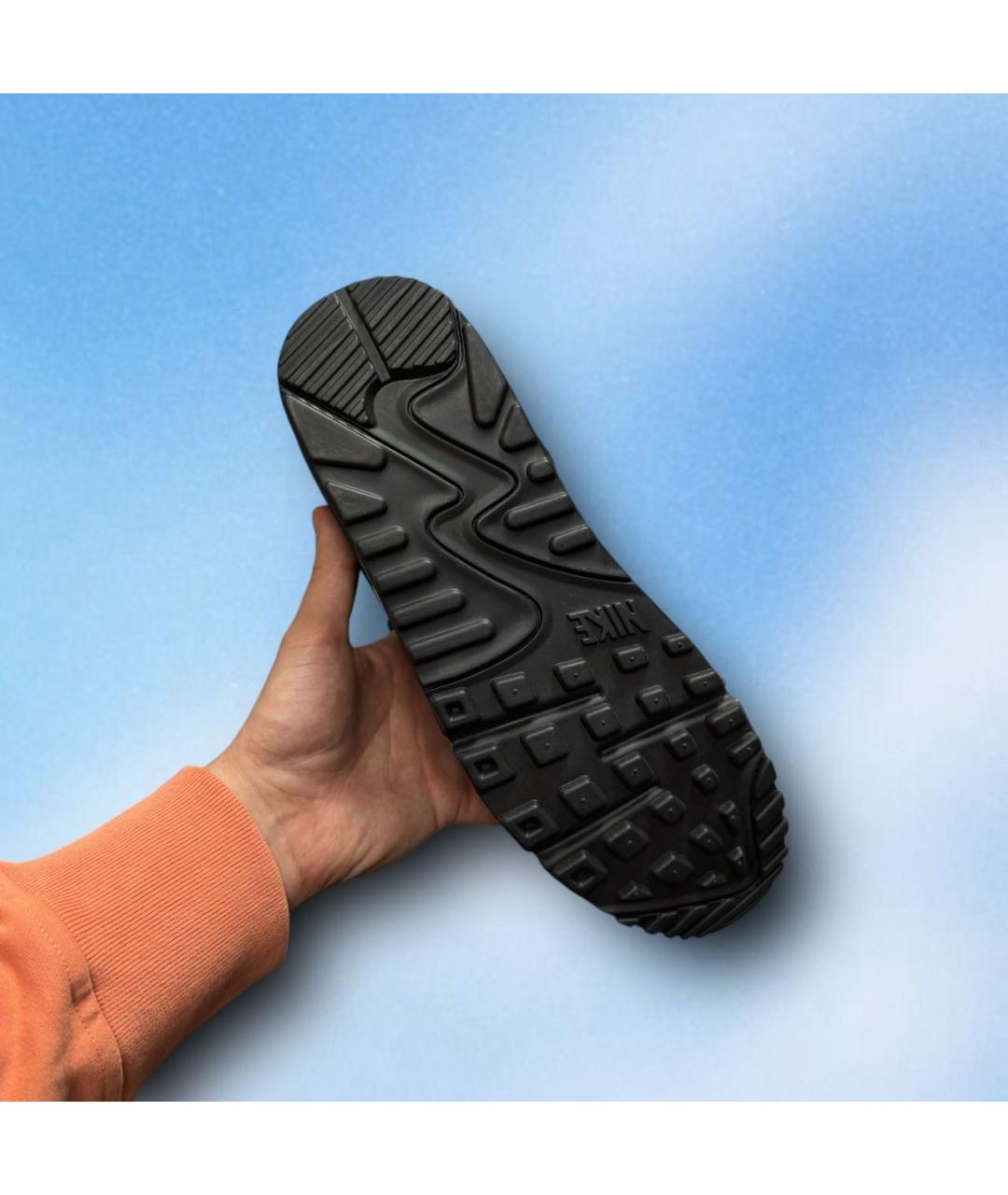 NIKE Черные текстильные низкие кроссовки / кеды, фото 5