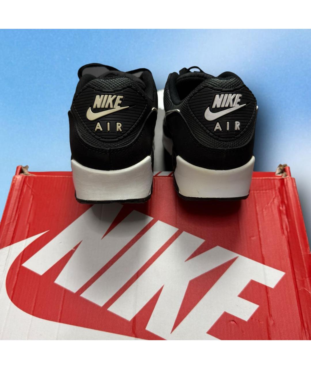 NIKE Черные текстильные низкие кроссовки / кеды, фото 4