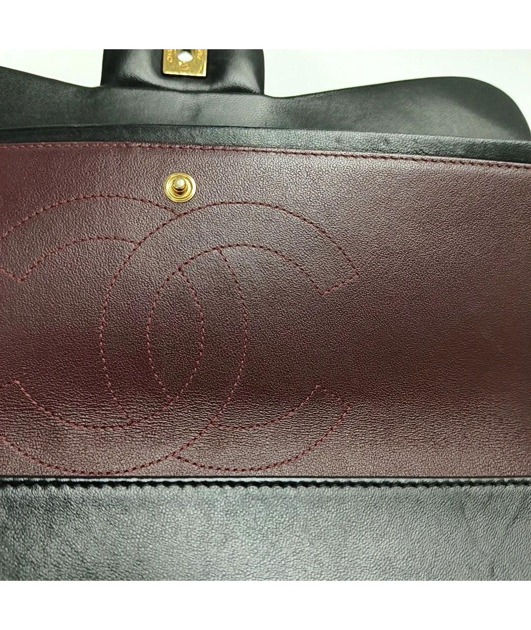 CHANEL Черная кожаная сумка тоут, фото 8