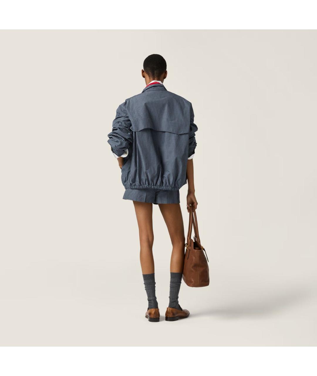 MIU MIU Голубая хлопковая куртка, фото 3