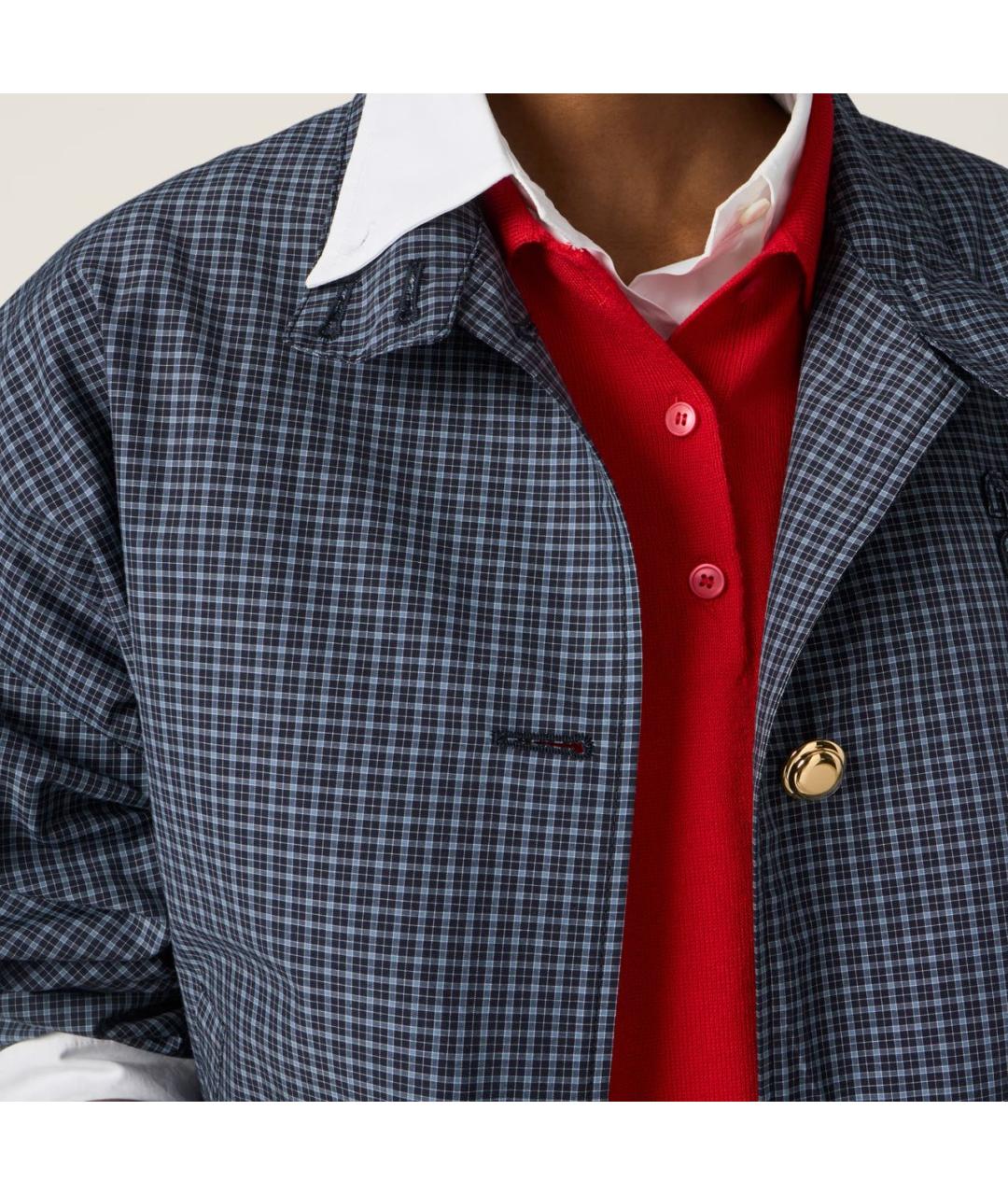 MIU MIU Голубая хлопковая куртка, фото 4