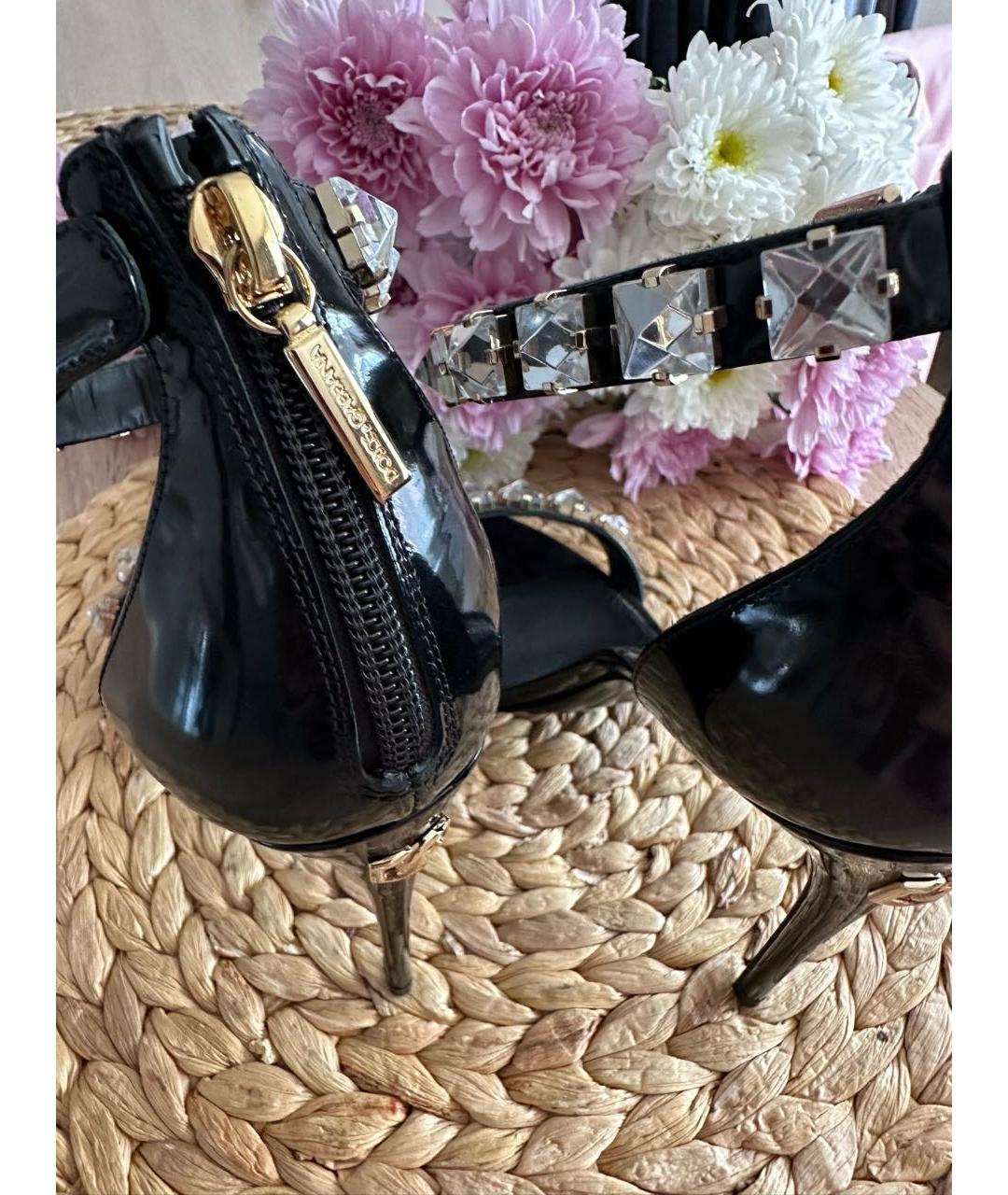 DOLCE&GABBANA Черные кожаные босоножки, фото 5