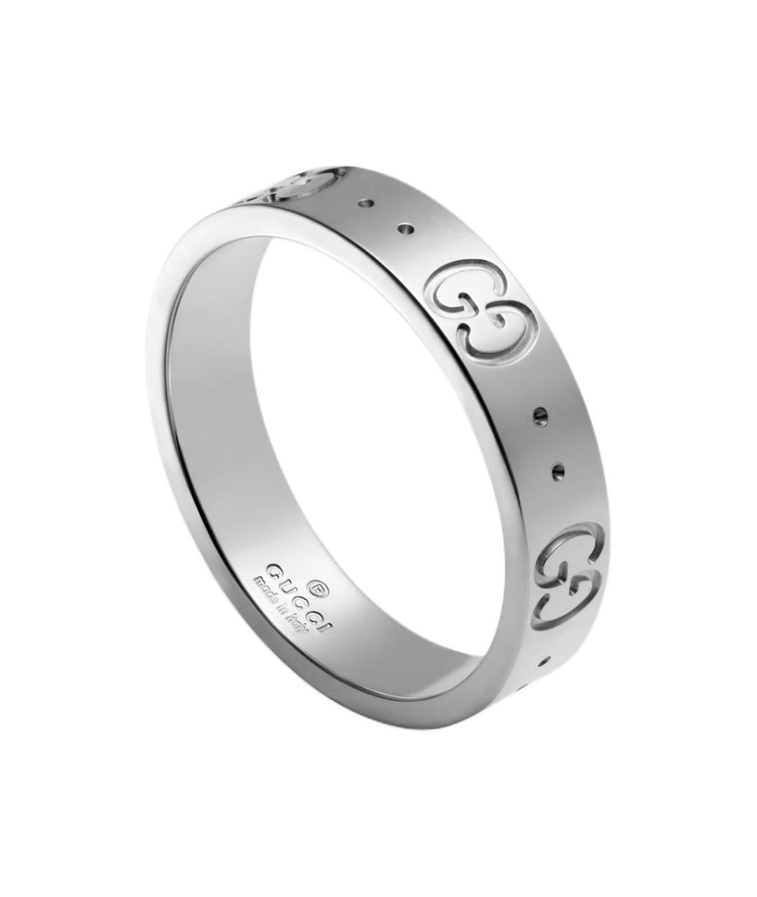 GUCCI Серебряное кольцо из белого золота, фото 2