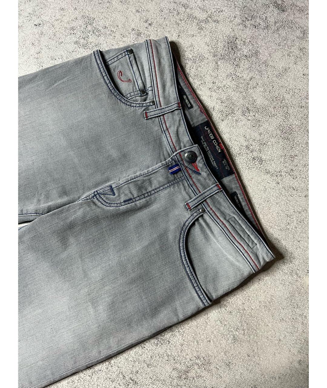 JACOB COHEN Серые хлопко-эластановые джинсы скинни, фото 3