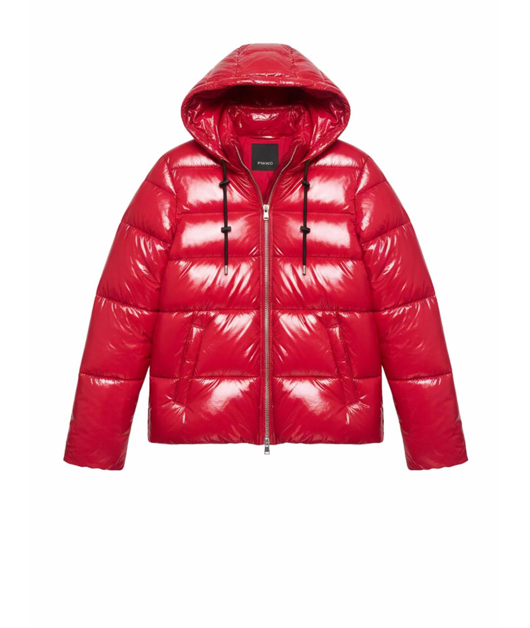 PINKO Красный полиэстеровый пуховик, фото 1