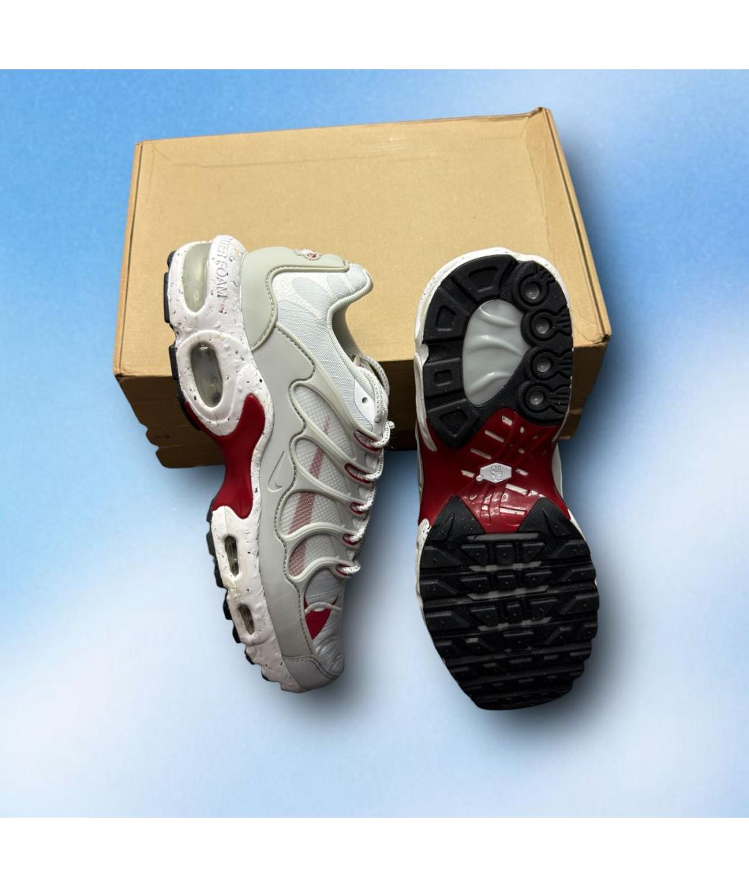 NIKE Красные текстильные низкие кроссовки / кеды, фото 6