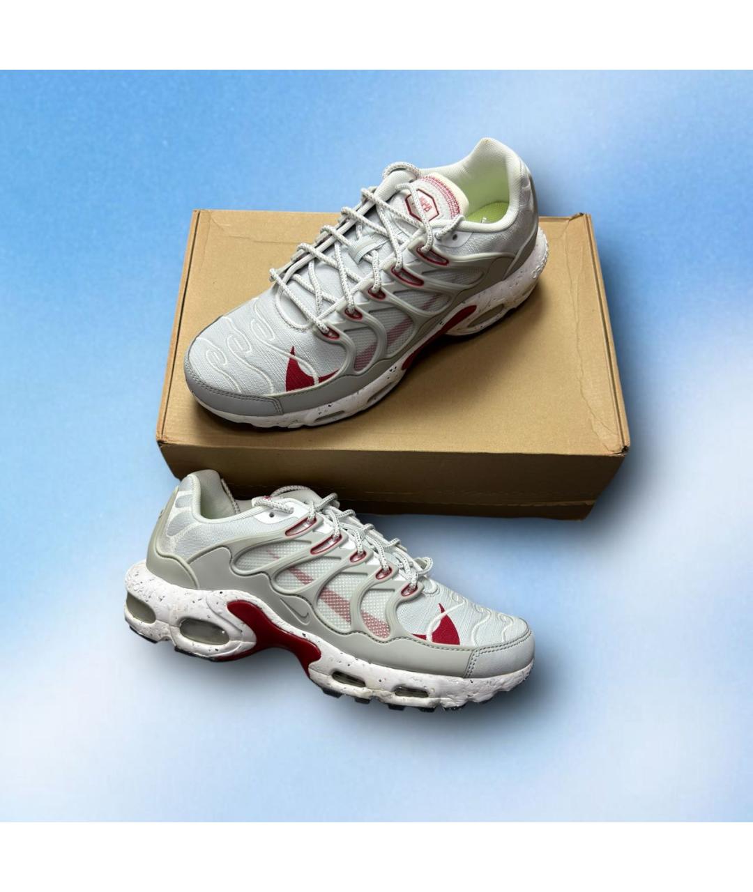 NIKE Красные текстильные низкие кроссовки / кеды, фото 2